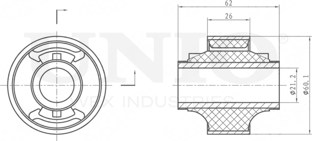 Сайлентблок рычага подвески (Unio). Артикул RMP-20455