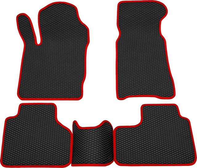 Коврики Rezkon EVA для салона Chevrolet Niva (2123) I 2002-2009 Красный кант. Артикул 9039040104