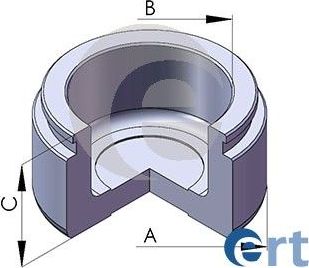 Поршень тормозного суппорта ERT (сталь) передний для Triumph TR6 1969-1976. Артикул 150565-C
