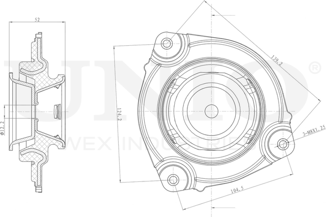 Опора амортизационной стойки (Unio). Артикул RMP-13070