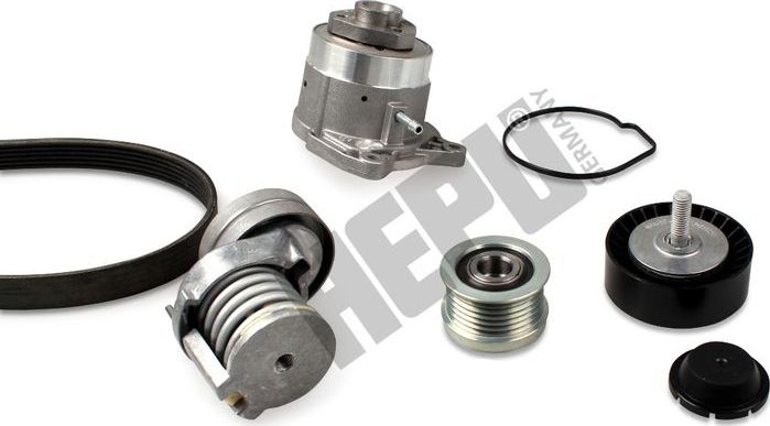 Water Pump + V-Ribbed Belt Kit Hepu. Артикул PK06560