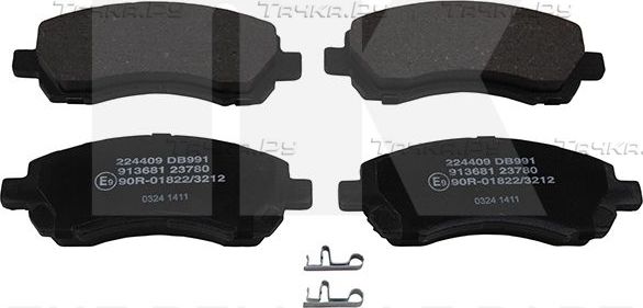Тормозные колодки NK передние для Subaru Legacy III 1998-2000. Артикул 224409