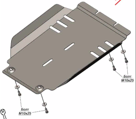 Защита алюминиевая Alfeco для КПП Tank 300 4WD 2023-2026. Артикул ALF.66.03al