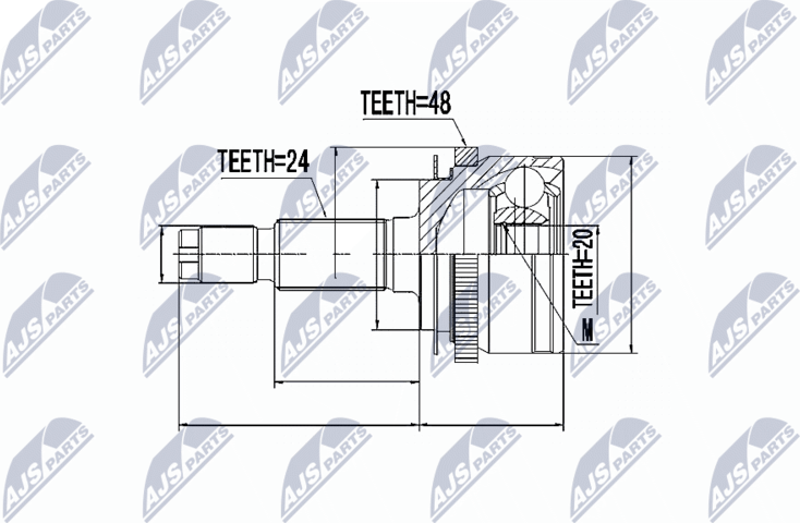 Шрус наружный (граната) NTY. Артикул NPZ-KA-311