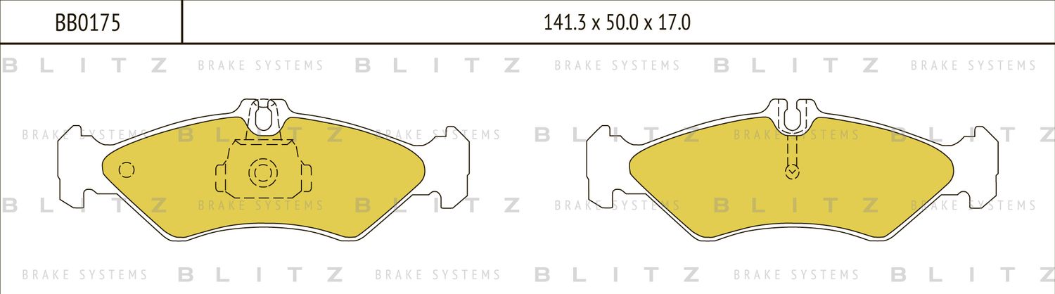 Колодки тормозные дисковые | зад | (Blitz) Blitz. Артикул BB0175