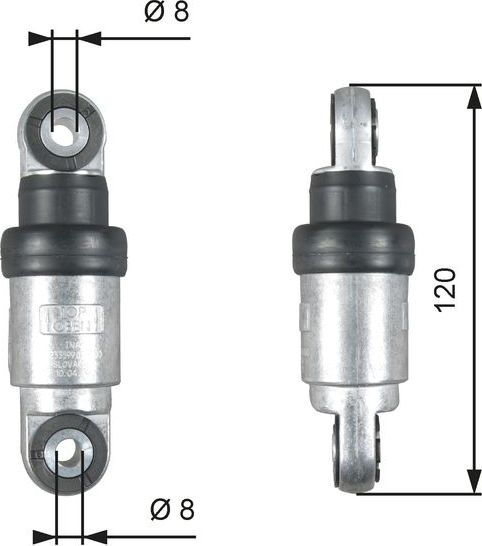 Натяжной ролик (натяжитель) приводного ремня Gates DriveAlign® для BMW 3 IV (E46) 1998-2003. Артикул T39215