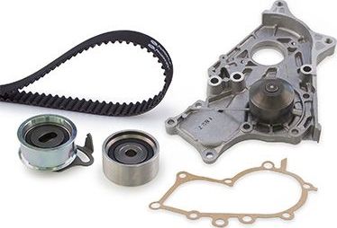 Помпа (водяной насос) с комплектом ремня ГРМ Gates PowerGrip® для Toyota Corolla E80 1983-1988. Артикул KP15057XS