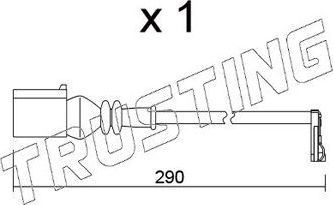 Датчик износа тормозных колодок  Trusting задний для MAN TGE 2016-2026. Артикул SU.365