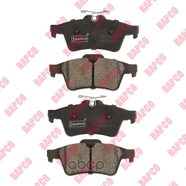 Колодки тормозные дисковые зад. MAZDA 3(BK), NISSAN PRIMERA(P12) PSA (Bapco) Bapco. Артикул BP0315