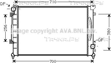 Радиатор охлаждения двигателя AVA. Артикул AI2139