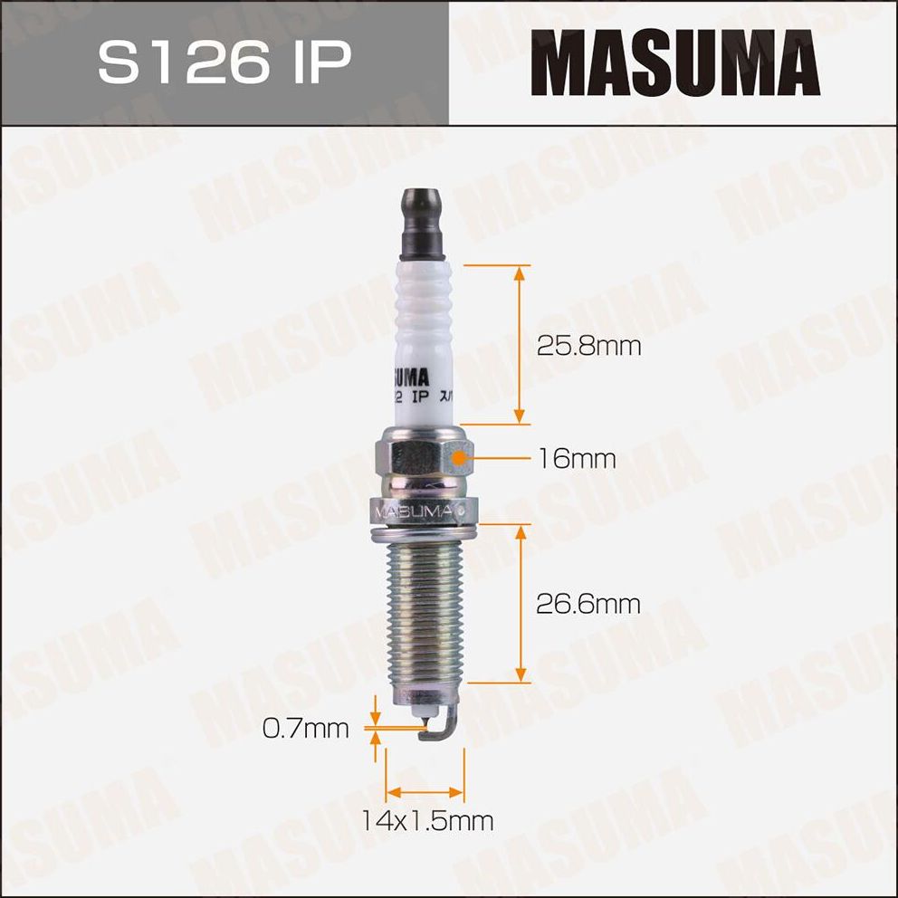 Свеча зажигания MASUMA IRIDIUM+PLATINUM (SILFR6A). Артикул S126IP