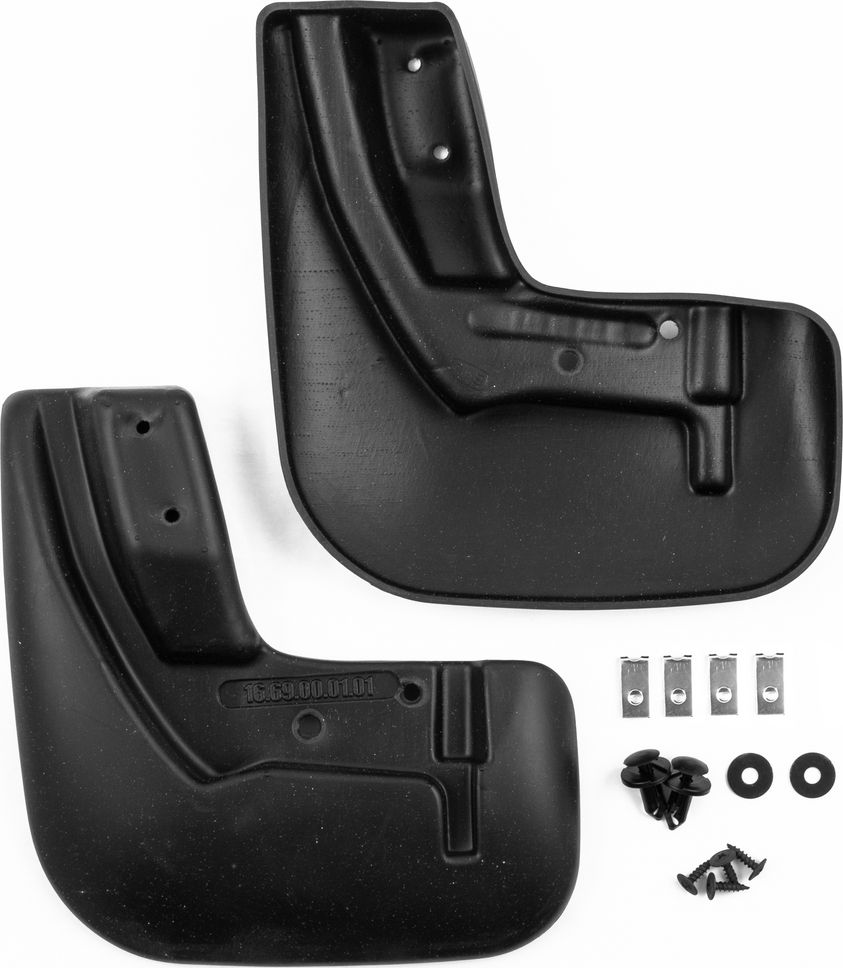 Брызговики Frosch (в пакете) передняя пара для Ford Fiesta VI седан 2015-2017. Артикул NLF.16.69.F10