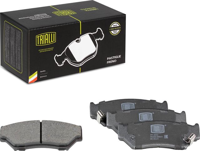 Тормозные колодки Trialli (Low-Metallic) передние для Geo Tracker 1988-1998. Артикул PF 4332
