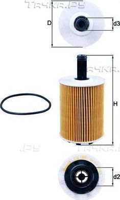 Масляный фильтр Mahle-Knecht для Audi A4 IV (B8) 2007-2015. Артикул OX 188D