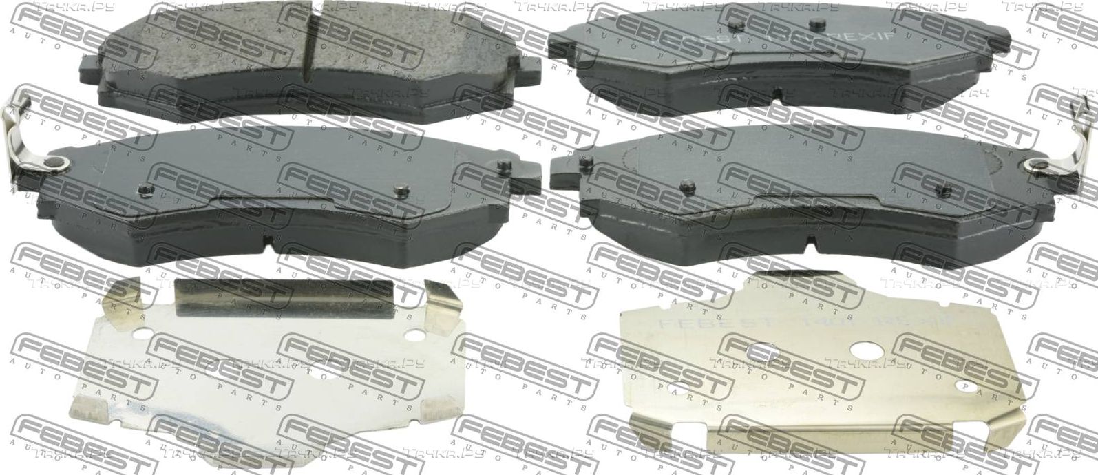 Тормозные колодки Febest передние для Hyundai Sonata IV (EF) 1998-2004. Артикул 1401-REXIF