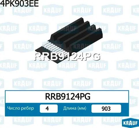 Ремень поликлиновой Krauf. Артикул RRB9124PG