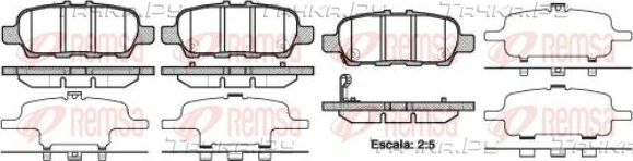 Тормозные колодки Remsa задние для Infiniti EX I (J50) 2008-2013. Артикул 0876.41