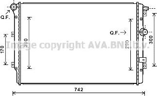 Радиатор охлаждения двигателя AVA. Артикул VNA2324