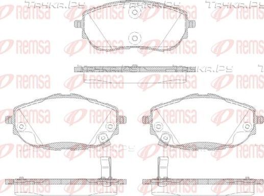 Тормозные колодки Remsa передние для Toyota Auris II 2012-2018. Артикул 1561.02