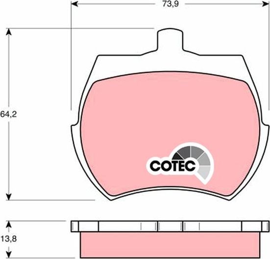 Тормозные колодки TRW COTEC. Артикул GDB332