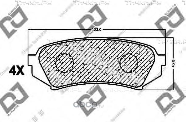Колодки тормозные дисковые (DJ Parts). Артикул BP1006