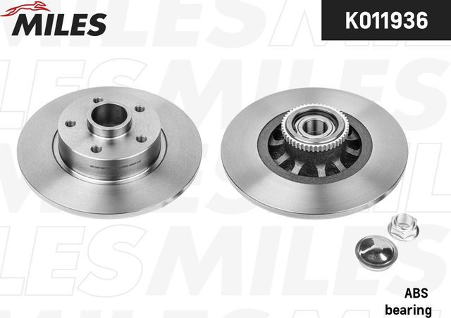 Тормозной диск Miles задний для Renault Trafic III 2014-2026. Артикул K011936