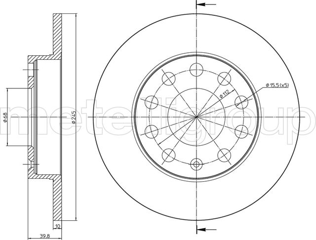 Тормозной диск Metelli. Артикул 23-0748C
