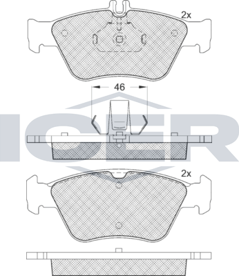 Тормозные колодки Icer. Артикул 181115-396