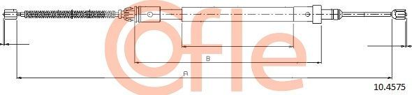 Трос ручника (тросик ручного тормоза) Cofle задний левый для Citroen Xsara 1997-2005. Артикул 92.10.4575