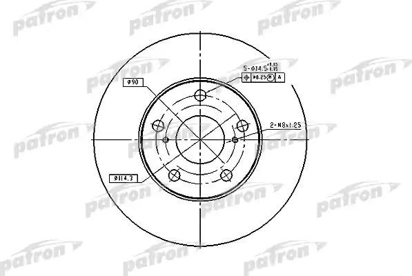 Тормозной диск Patron. Артикул PBD1431