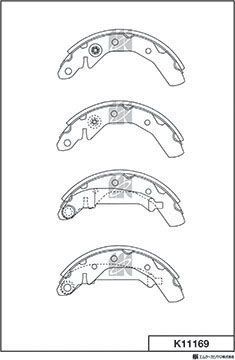 Тормозные колодки MK Kashiyama. Артикул K11169