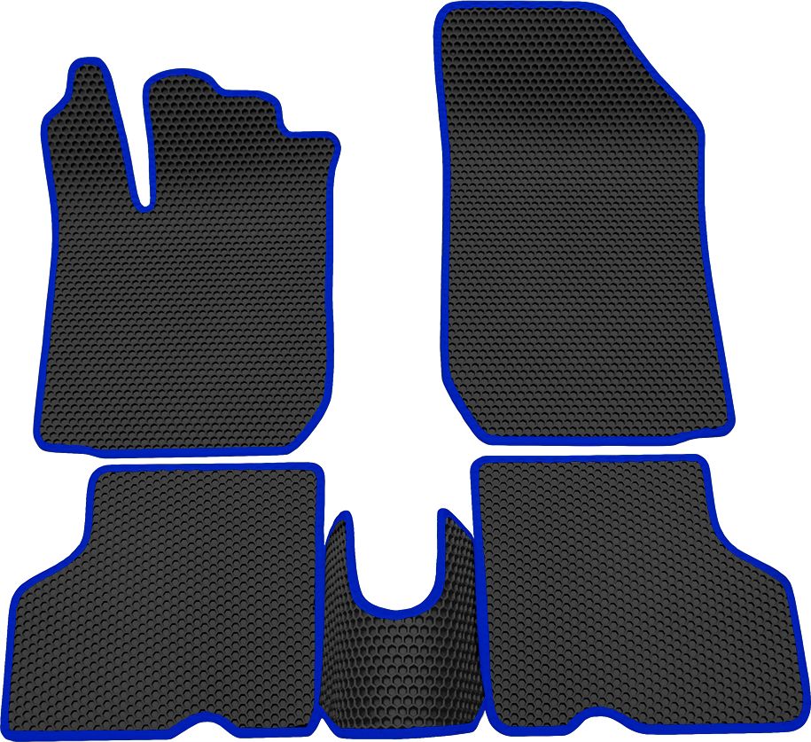 Коврики Rezkon EVA Соты для салона Renault Kaptur 2016-2026 Синий кант. Артикул 9129035103