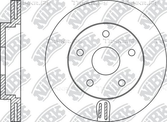 Тормозной диск NiBK передний для Nissan Teana J31 2003-2008. Артикул RN1417