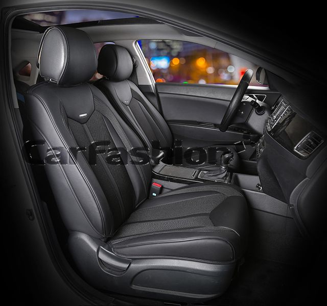 Накидки универсальные CarFashion Urban на переднее сидения авто, цвет Черный/Черный/Черный. Артикул 21968