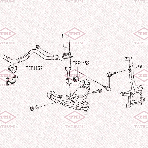 Втулка стабилизатора | перед | (Tatsumi). Артикул TEF1137