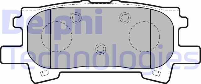 Тормозные колодки Delphi (Low-Metallic) задние для Zotye T600 2013-2026. Артикул LP1820