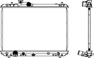 Радиатор охлаждения двигателя Sakura для Suzuki Swift III 2005-2011. Артикул 3431-8507