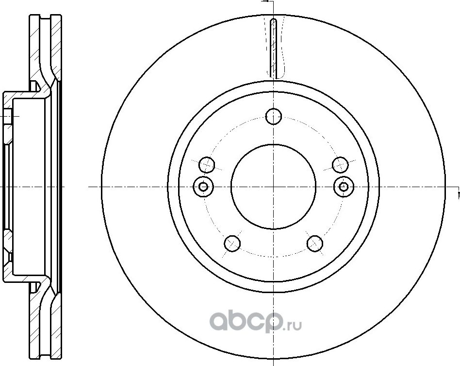 Диск тормозной вентилируемый (G-Brake). Артикул GR20659