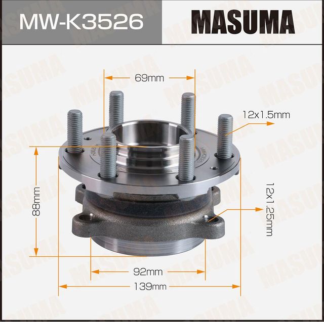 Ступичный узел MASUMA rear HYUNDAI. Артикул MWK3526