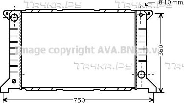 Радиатор охлаждения двигателя AVA для Ford Transit V 1994-1994. Артикул FD2169