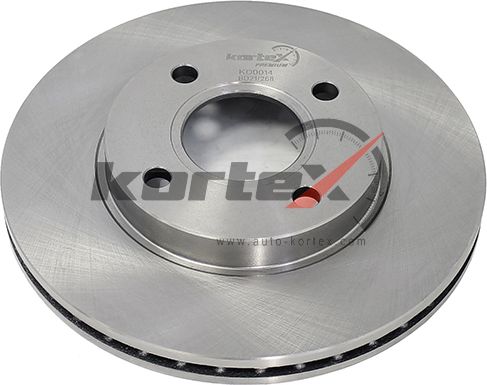 Диск тормозной FORD Focus (98-) MAZDA 2 (03-) передний (1шт.) (мин.2шт.) KORTEX. Артикул KD0014