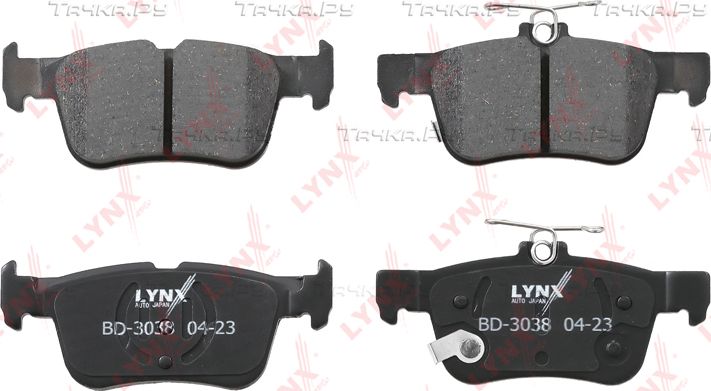 Тормозные колодки LYNXauto задние для Ford Galaxy III 2015-2026. Артикул BD-3038