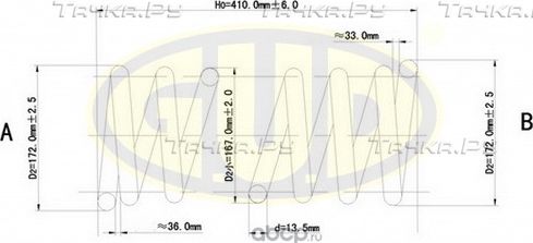 Пружина подвески G.U.D.. Артикул GCS027563