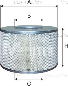 Воздушный фильтр MFilter для Toyota Land Cruiser 80 1990-1997. Артикул A 836