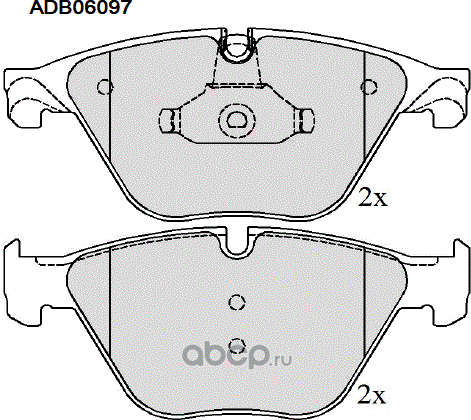 Колодки тормозные дисковые (Allied Nippon). Артикул ADB06097