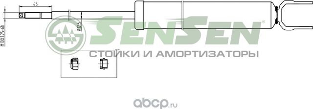 АМОРТИЗАТОР ЗАДНИЙ ГАЗОВЫЙ HYUNDAI (ELANTRA HD) (2006-) (GAS) (Sensen). Артикул 32130331