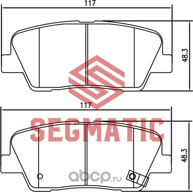 SGBP2593 Колодка торм диск зад Kia Sorento 2.4 2009-Hyundai Santa Fe 2.4 2010-20 (Segmatic) Segmatic. Артикул SGBP2593