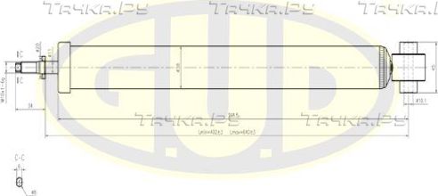 Амортизатор G.U.D. задний для SEAT Toledo II 1998-2006. Артикул GSA343348