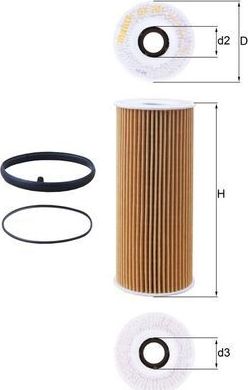 Масляный фильтр Mahle-Knecht. Артикул OX 381D
