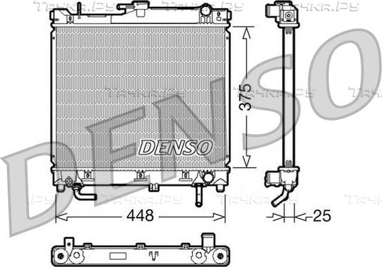 Радиатор охлаждения двигателя Denso (алюминий). Артикул DRM47003